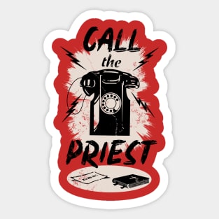 Retro Vintage Call the Priest Sticker